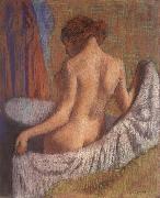 Edgar Degas After the Bath,woman witl a towel oil